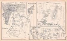 Dalton, Stewartstown, Carroll, Stewartstown West, White Mountain, Harts Landing, New Hampshire State Atlas 1892 Uncolored